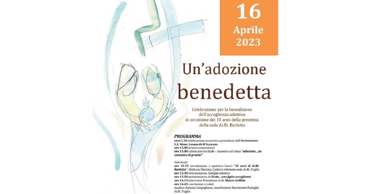 Barletta.Un’adozione benedetta: torna in Puglia il rito della Benedizione delle Adozioni