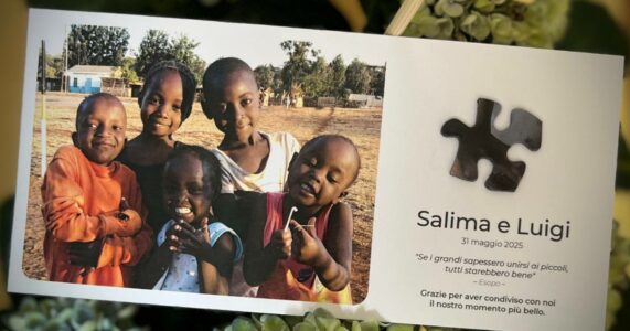 una delle bomboniere solidali Adozione a Distanza di Ai.Bi. Amici dei Bambini 