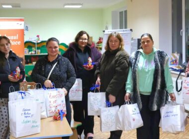 Famiglie ucraine rifugiate ospitate nel Centro di Accoglienza Temporanea per i Profughi di Cărpineni, in Moldova
