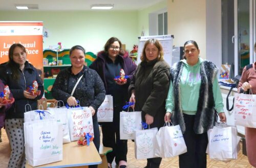 Famiglie ucraine rifugiate ospitate nel Centro di Accoglienza Temporanea per i Profughi di Cărpineni, in Moldova