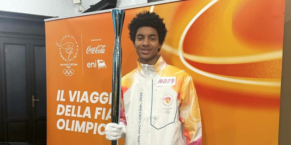 Mercoledì 4 febbraio, Tawfik porta la fiaccola olimpica