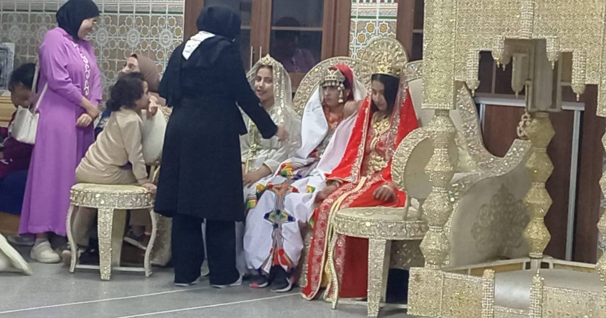 Un momento della festa organizzata per celebrare, insieme, il Ramadan in orfanotrofio in Marocco