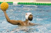 Daniel Gallozzi in azione durante una partita di pallanuoto con la Rari Nantes Salerno