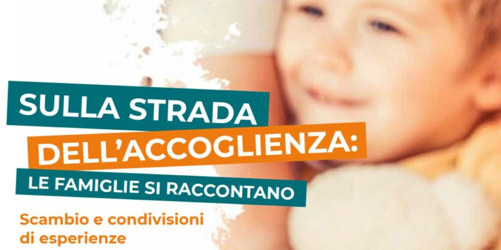 la locandina dell'evento di Ai.Bi. Amici dei Bambini per l'evento di promozione su affido e adozione