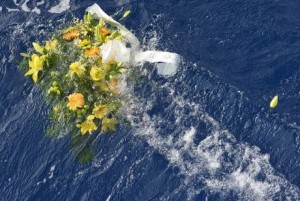 Lampedusa: flowers in the shipwreck site