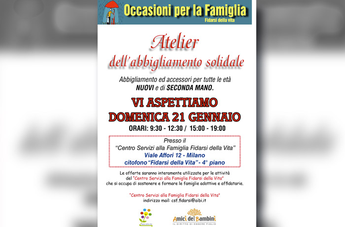 atelier dell'abbigliamento solidale