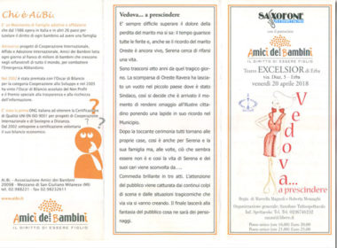 infanzia, Saxofone Tuttospettacolo accanto ad Ai.Bi. per i bambini abbandonati, domani sera a Erba