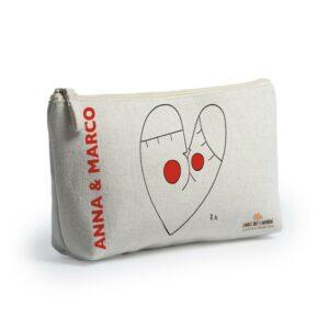 Bustina in canvas Personalizzata con cerniera "Grazie Maestra" Personalizzabile