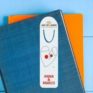 Segnalibro in alluminio Cuore Alan Zeni