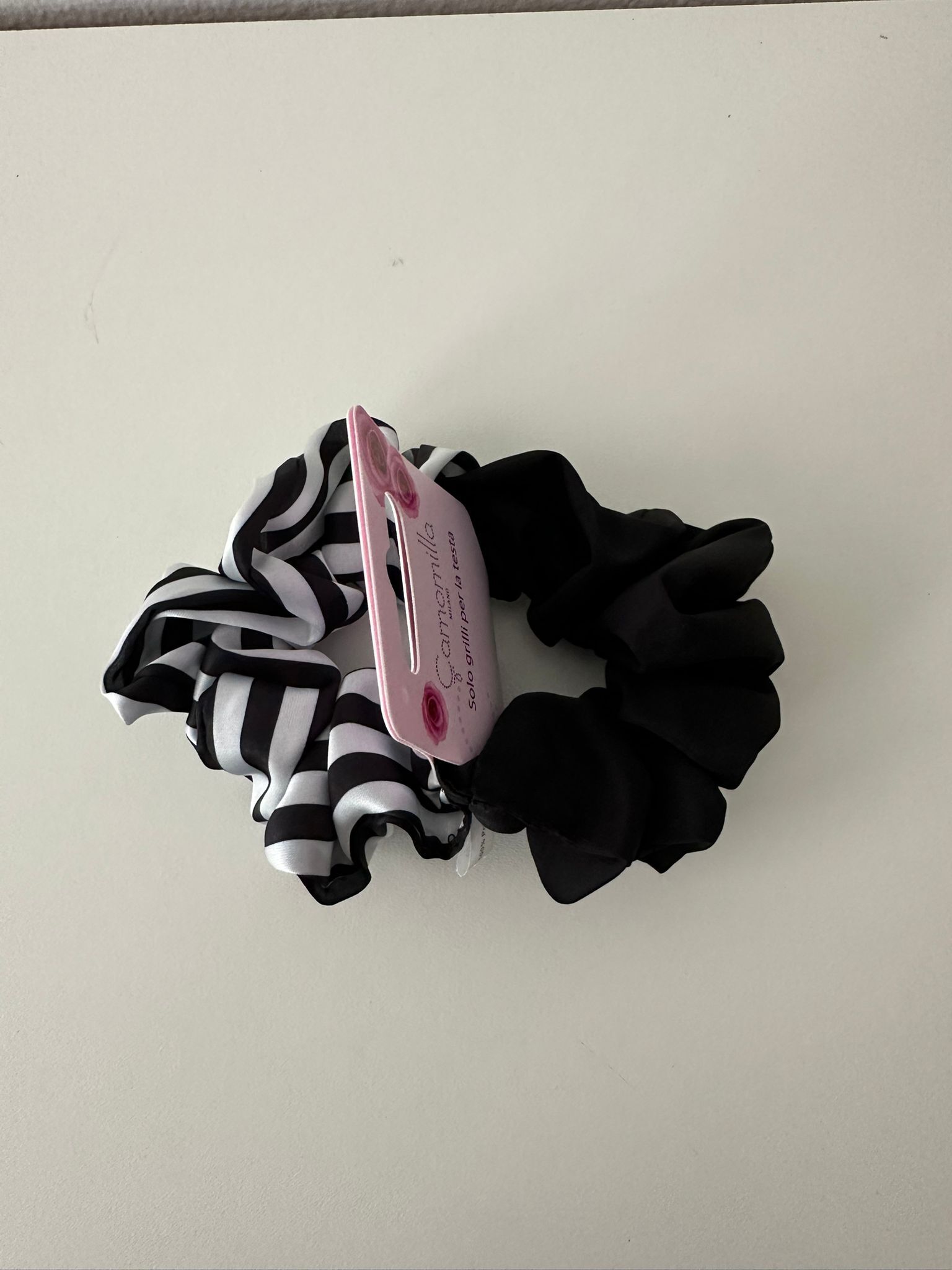 2 FIOCCO PER CAPELLI RIGHE E NERO
