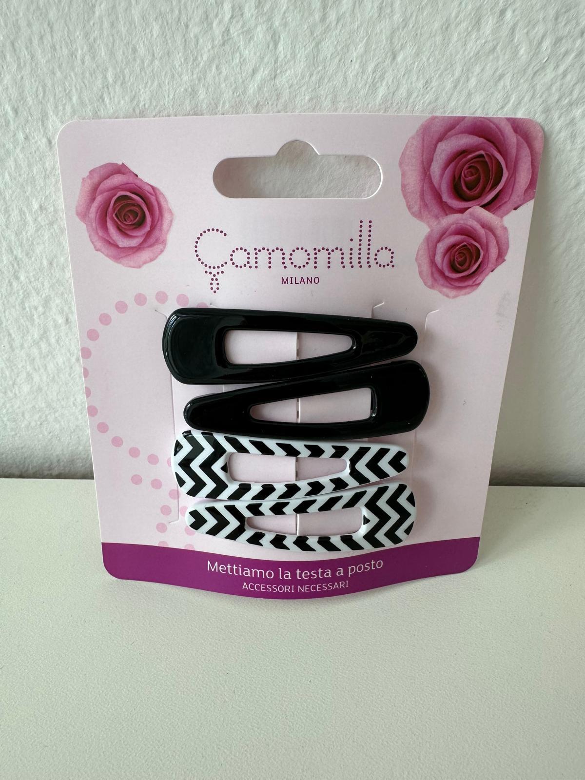 4 MOLLETTE CLIP NERE E ZIG ZAG
