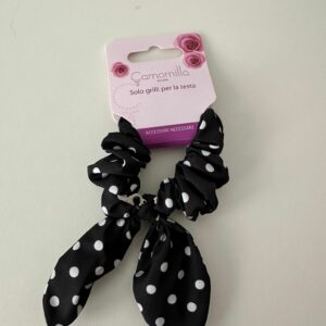 CAMOMILLA ELASTICO PER CAPELLI FIOCCO POIS
