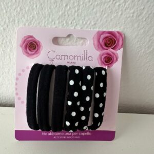 CAMOMILLA SET 6 ELASTICI NERI