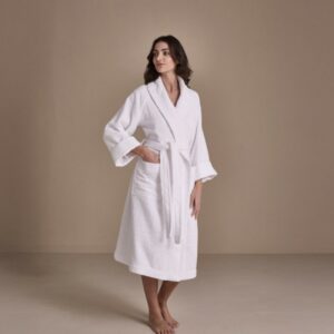 FRETTE - Accappatoio  M Bianco100% in cotone