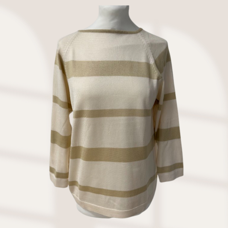 viero-maglia-beige-righe-bianche